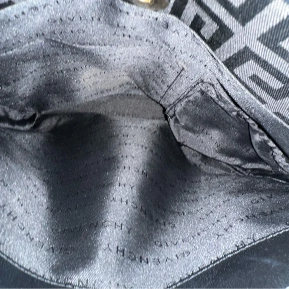 Givenchy Black Jacquard Logo Zip-Top Tote | Leather Trim | Gold Hardware - Picture 14 of 15